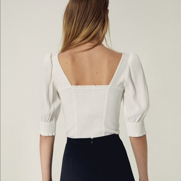 WILFRED Pandora Blouse Espace Peasant Prarie Blouse Cottagecore XXS Aritzia NWT - Picture 9 of 12